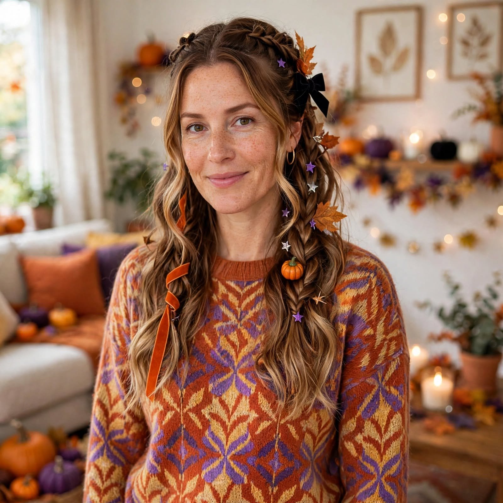 Woman with trendy Halloween hairstyle