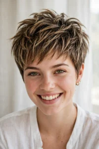 Hairs Blooming : Inspiration For Your Daily Routine Hair Ideas 18 Woman with textured pixie haircut