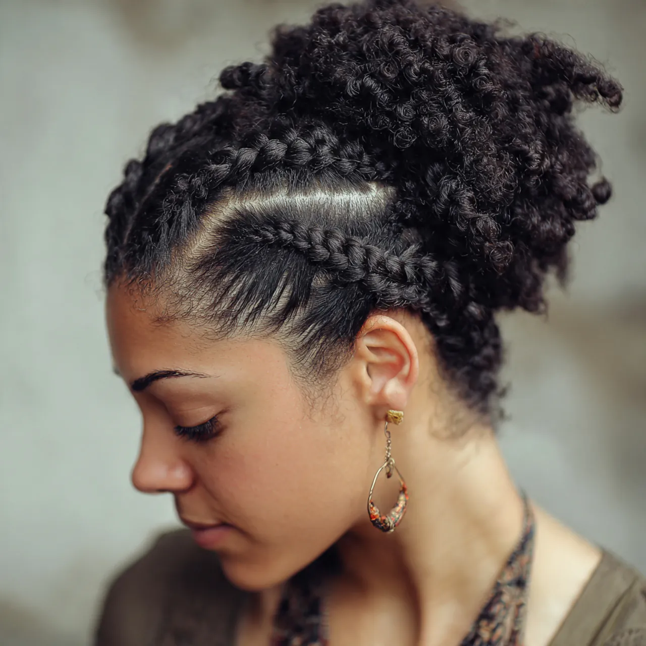 Curly Braided Crown
