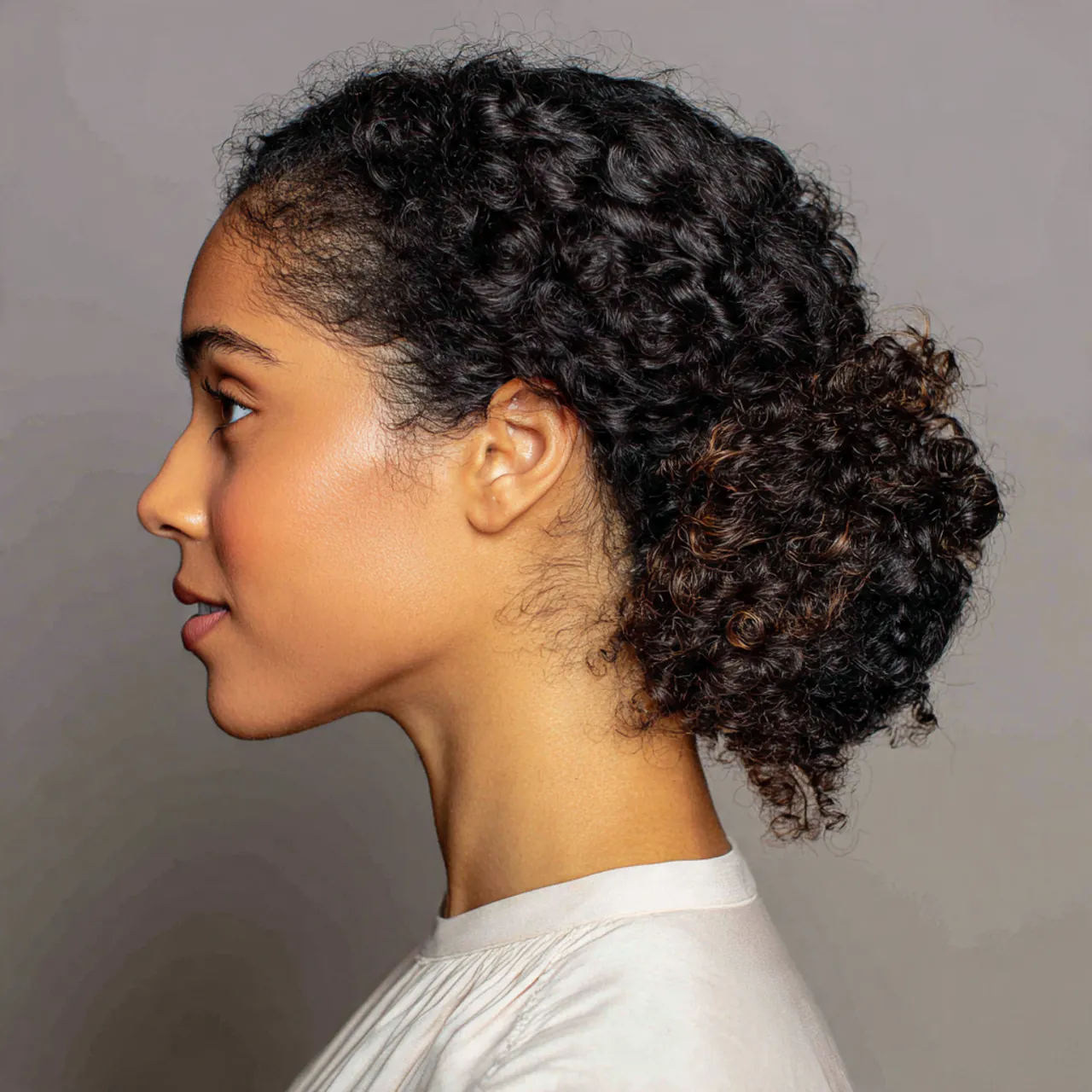 Curly Low Bun