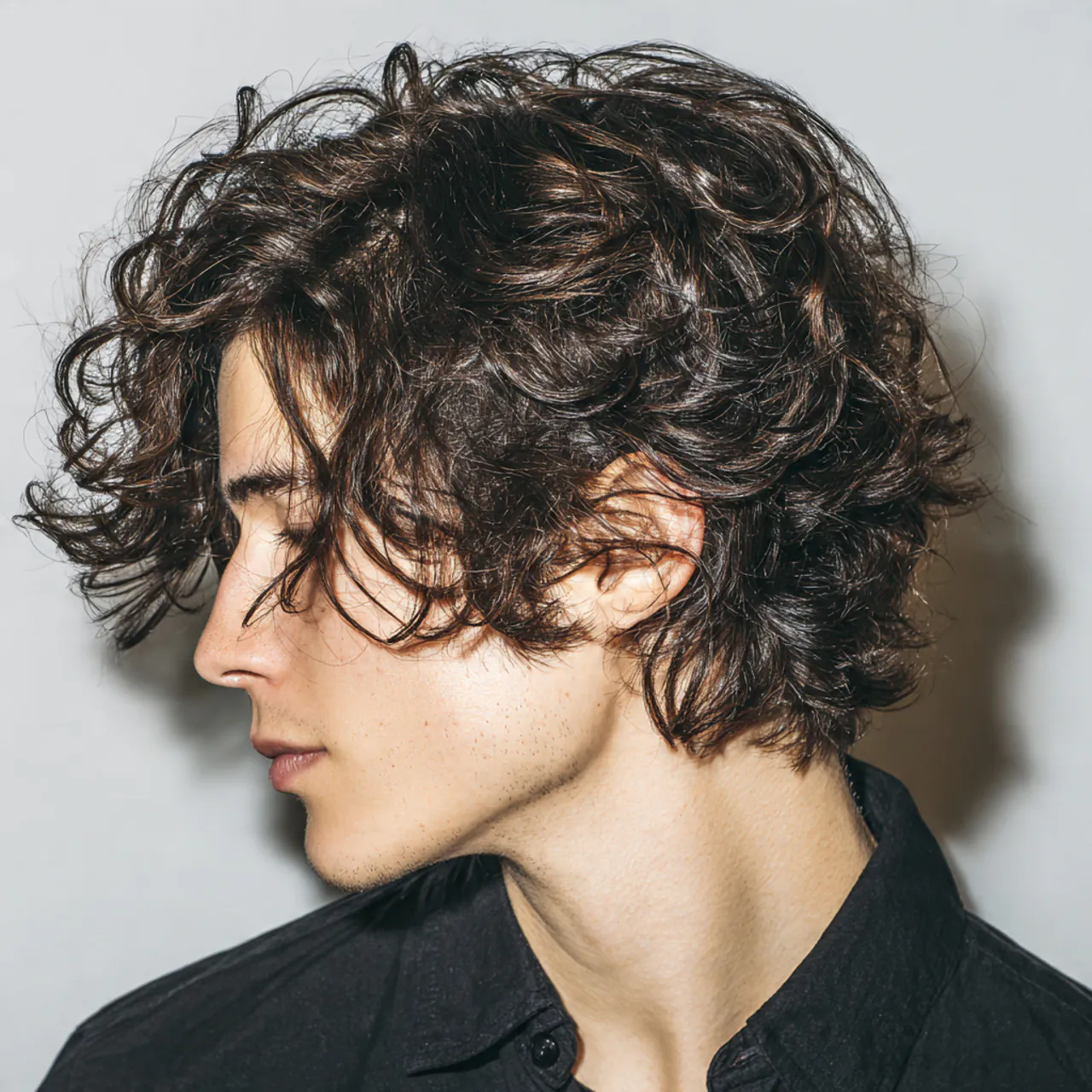 Curly Side-Swept Style