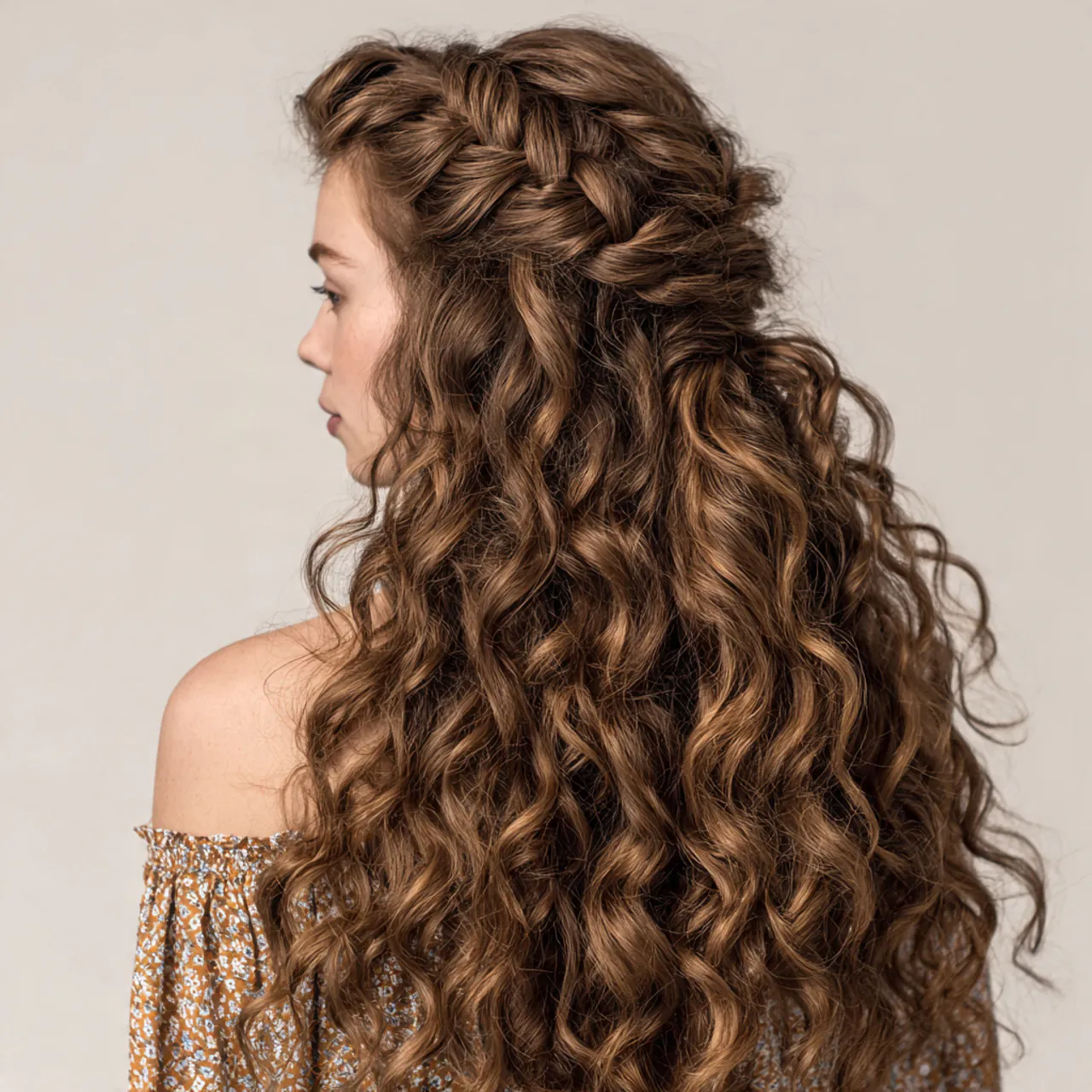Curly Low Bun