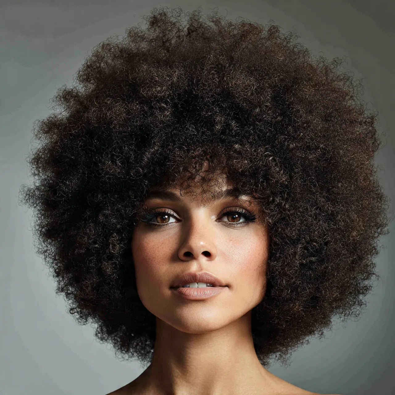 Voluminous Curly Afro