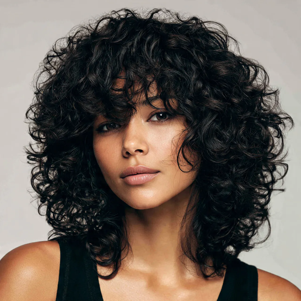 Curly Layered Bob