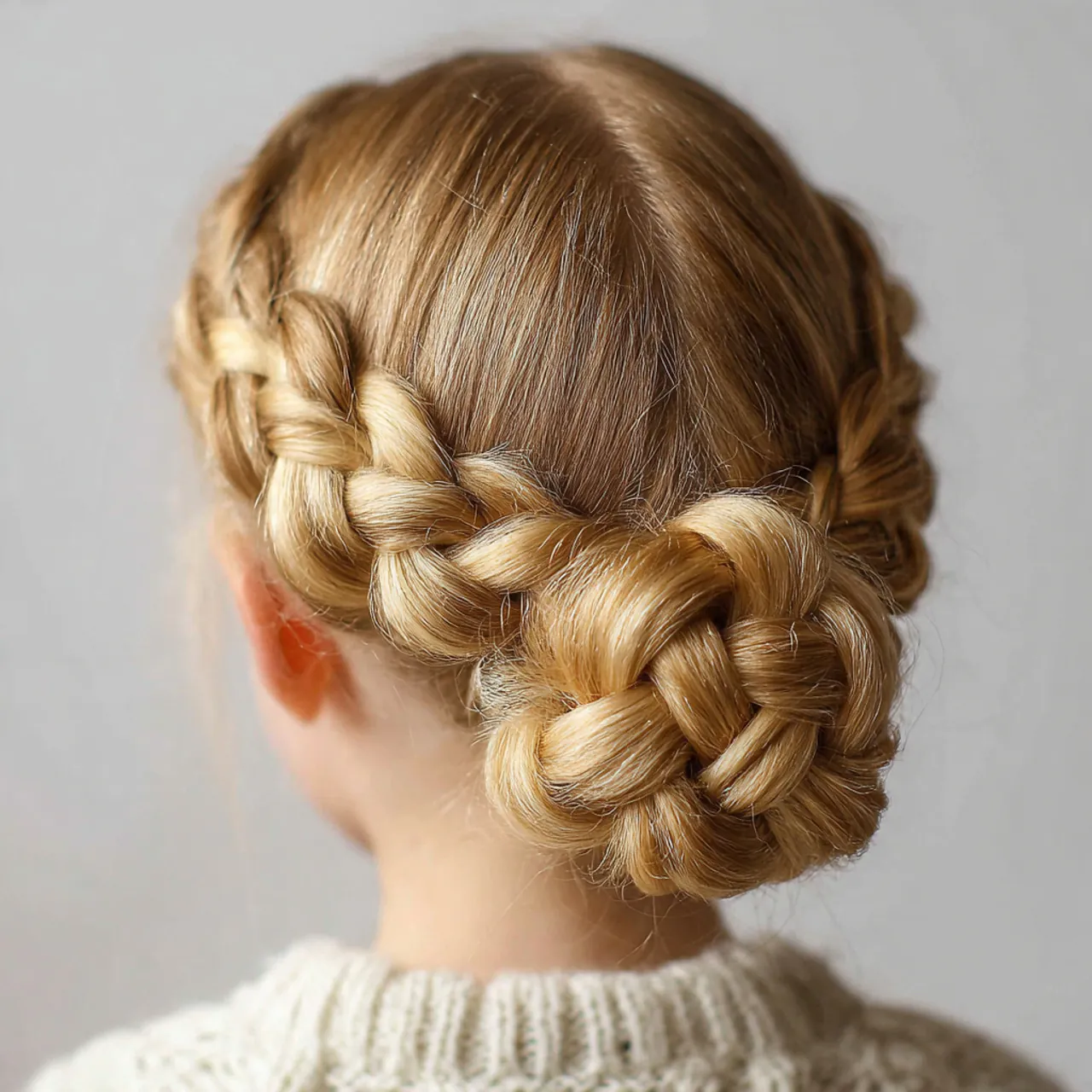 braided bun for kids