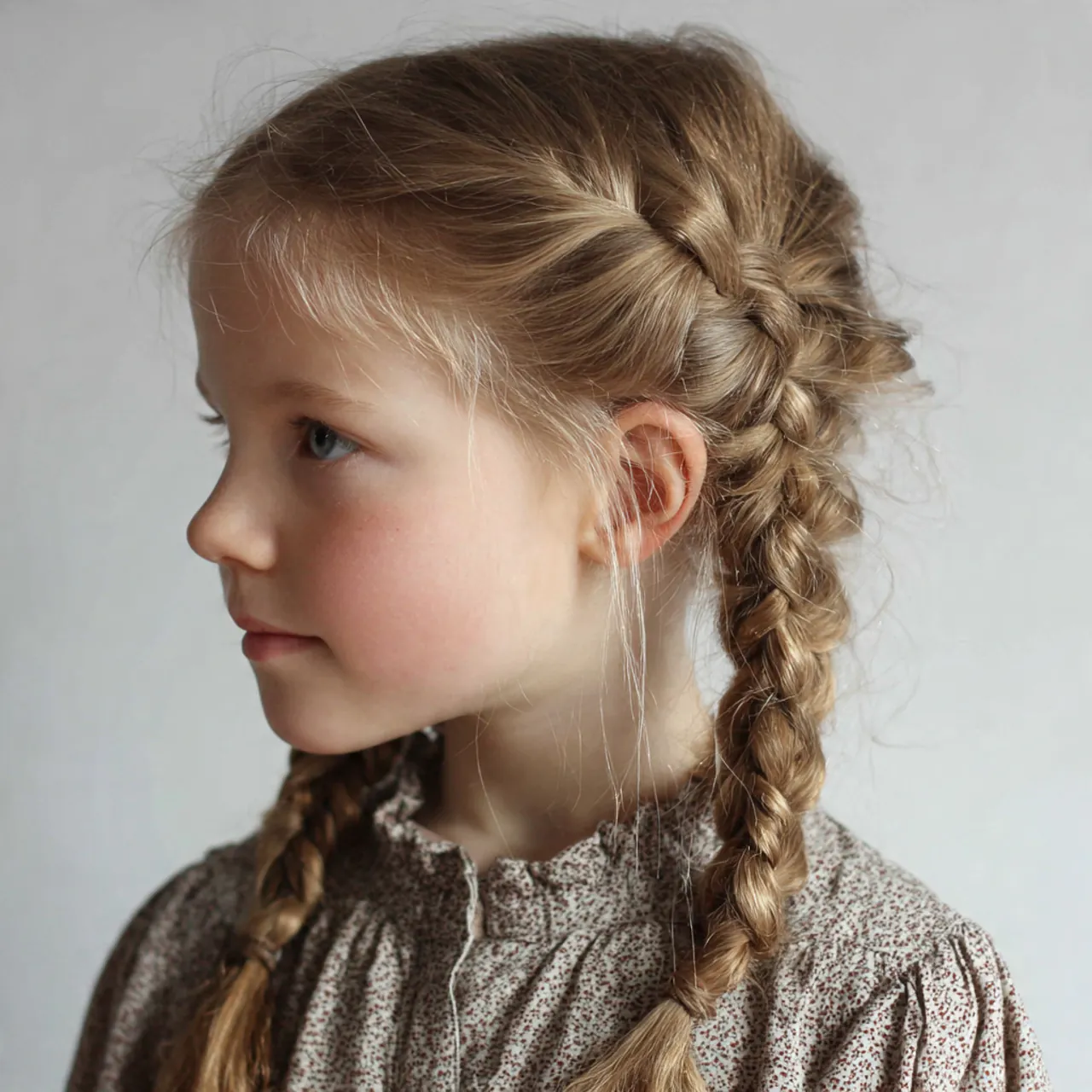 classic three strand braids for kids