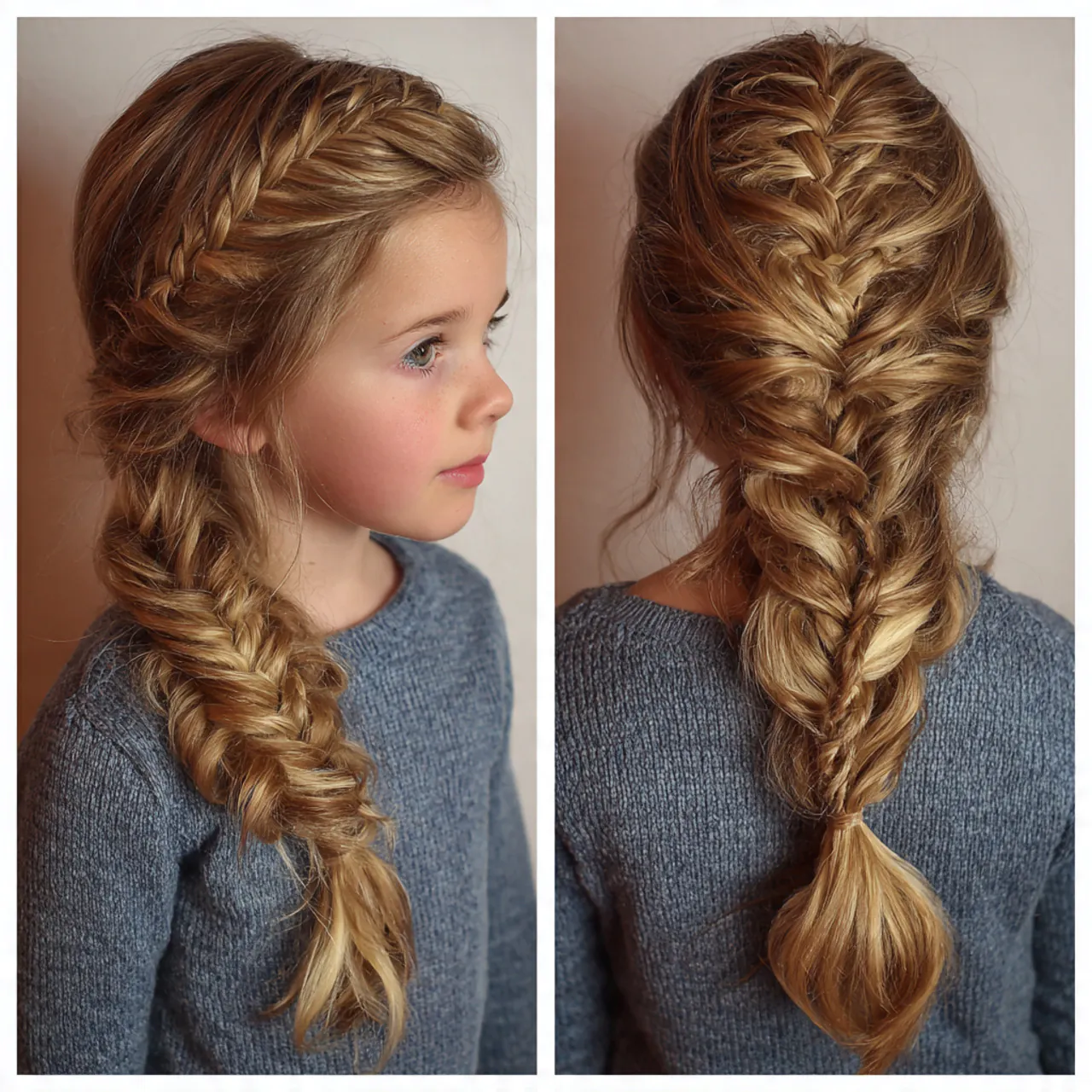 fishtail braid for kids
