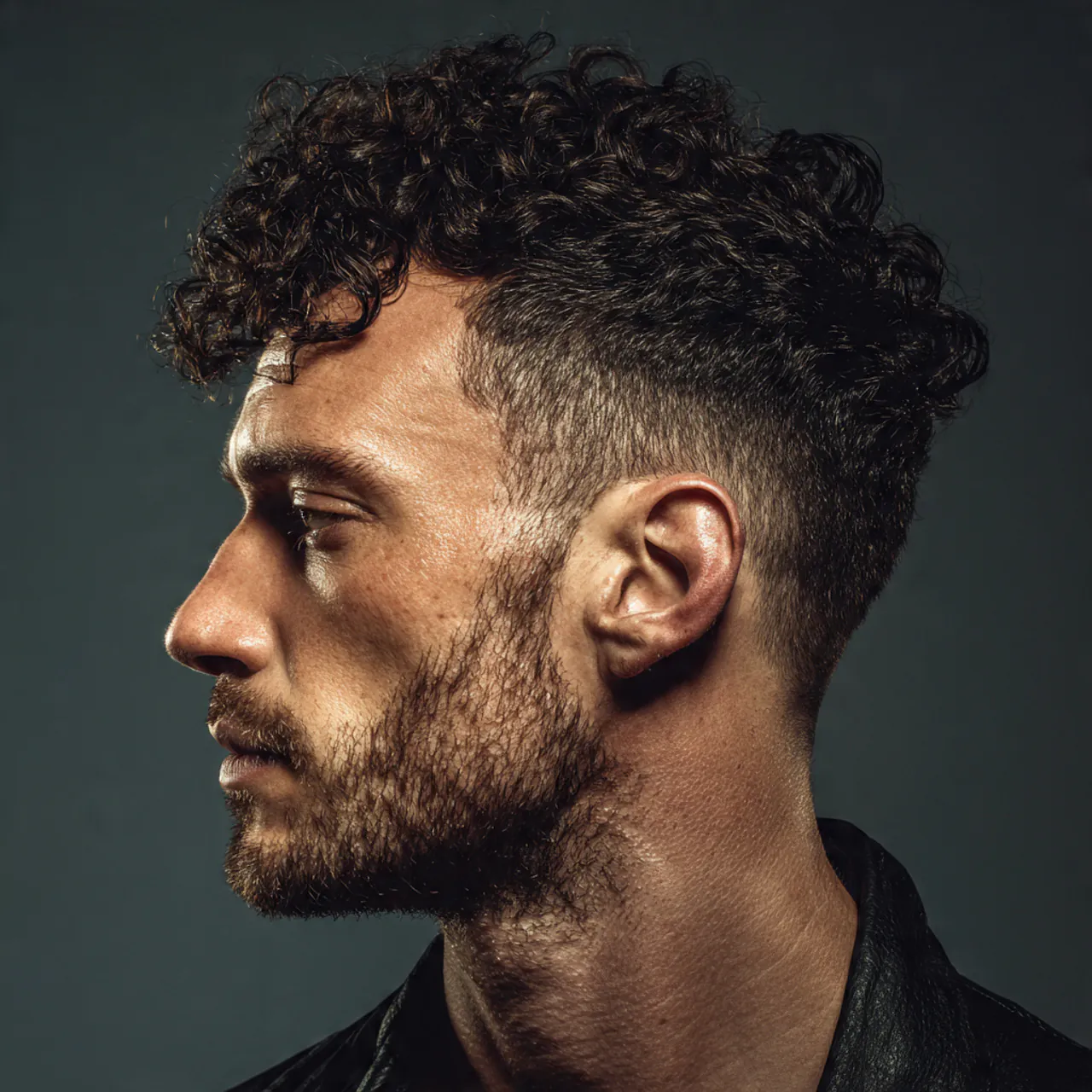 Curly Hairstyles Men: 17 Trendy Looks to Try 9 a single portrait of a man with a curly slick back 1