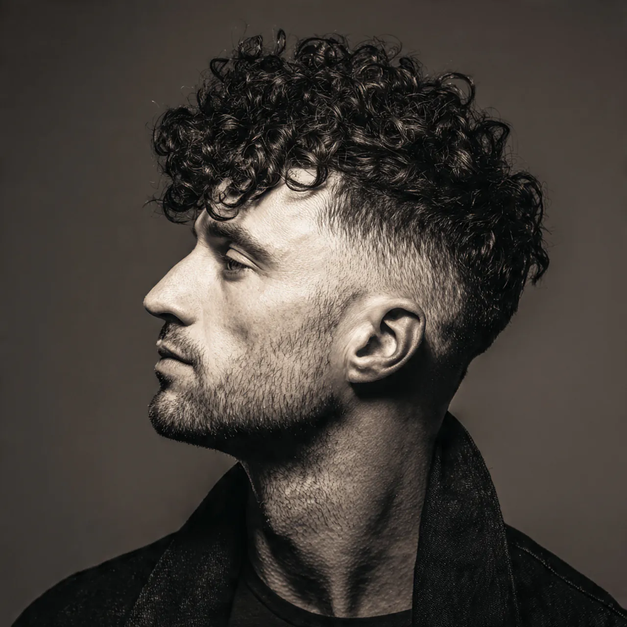Curly Hairstyles Men: 17 Trendy Looks to Try 2 a single portrait of a man with a stylish curly un