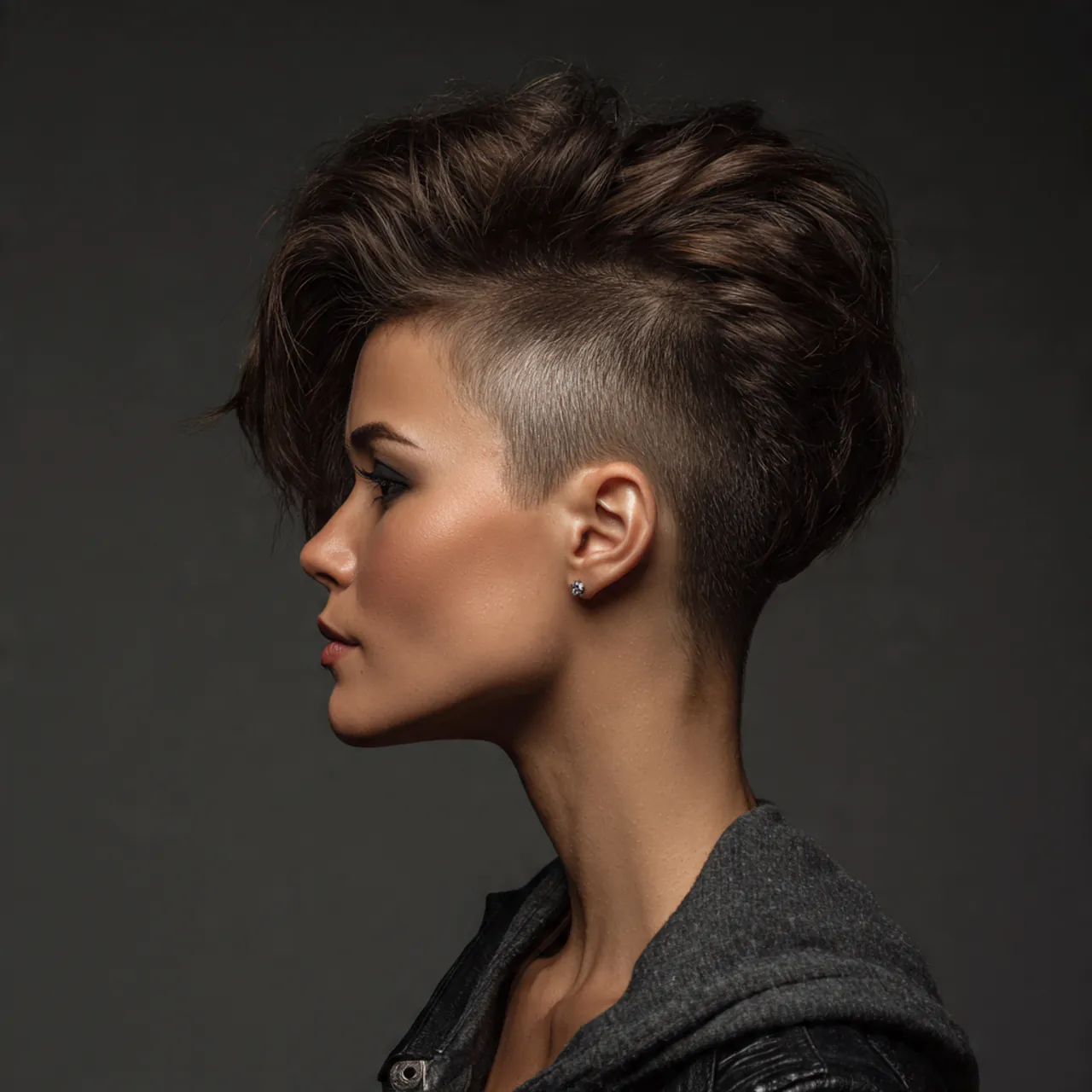 14 Trending Short Hairstyles for Thick Hair Chic Ideas that You'll Love 9 a woman with thick hair styled in a modern undercu