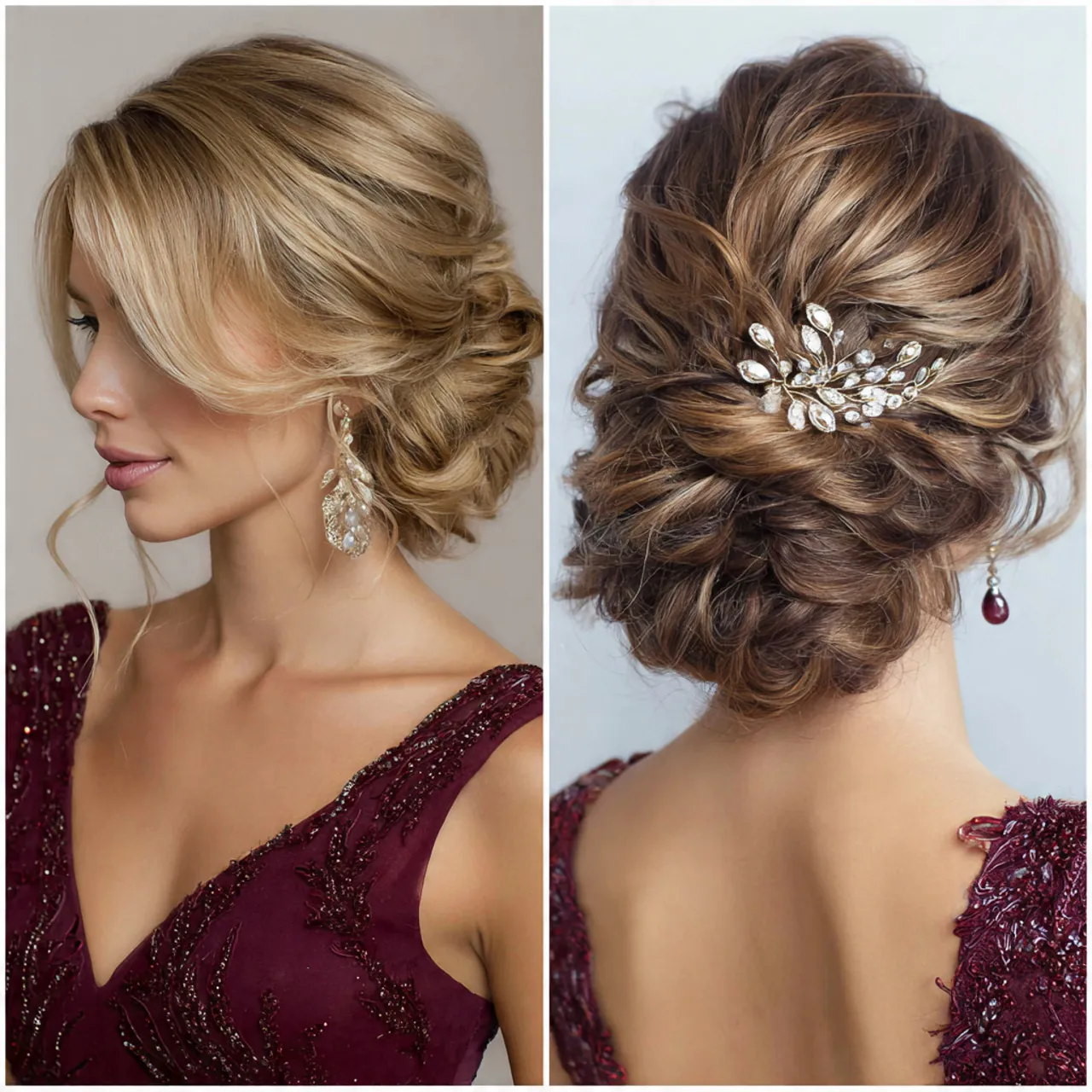 accessorized elegant updo hairstyles for prom