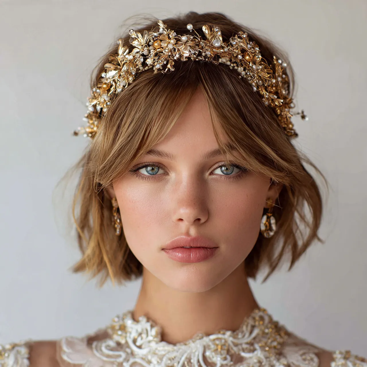 13 Trending Wedding Hairstyles for Short Hair: Elegant Ideas 12 accessorized wedding hairstyles for short hair