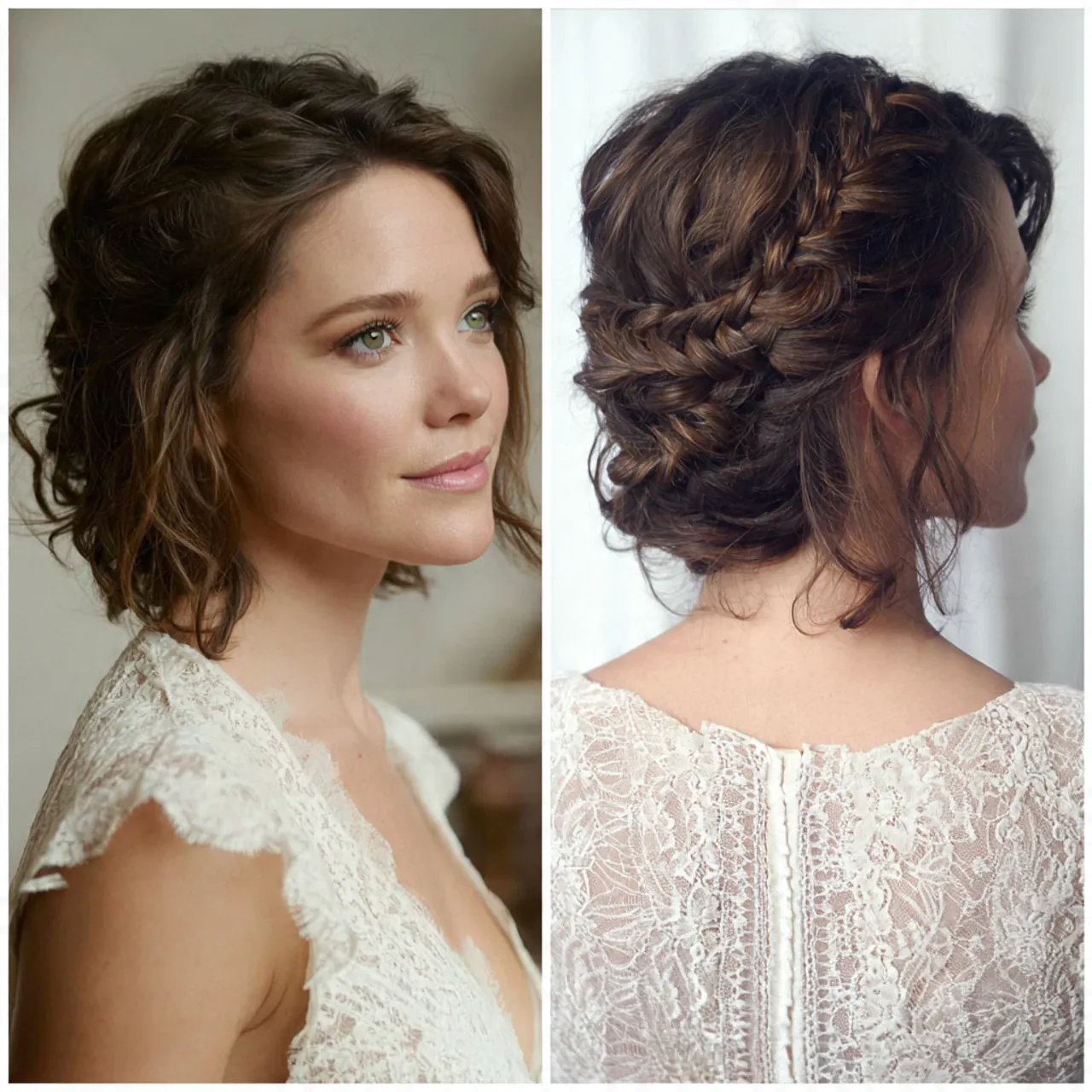 13 Trending Wedding Hairstyles for Short Hair: Elegant Ideas 8 braided wedding hairstyles for short hair