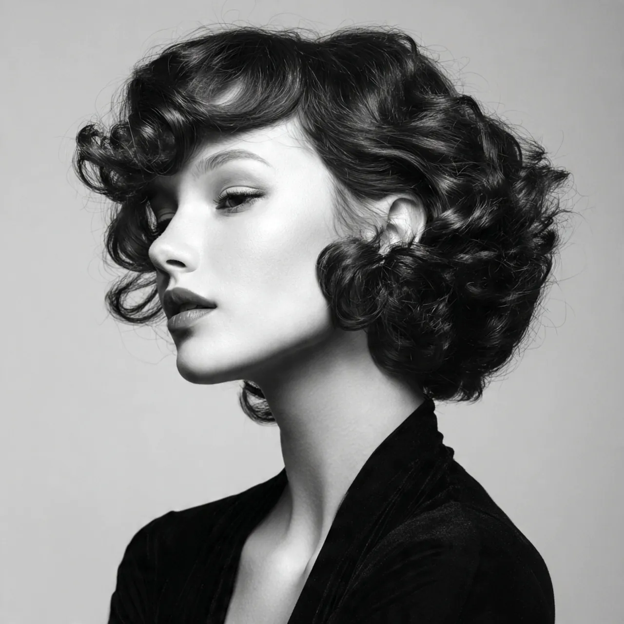 classic curly bob hairstyle
