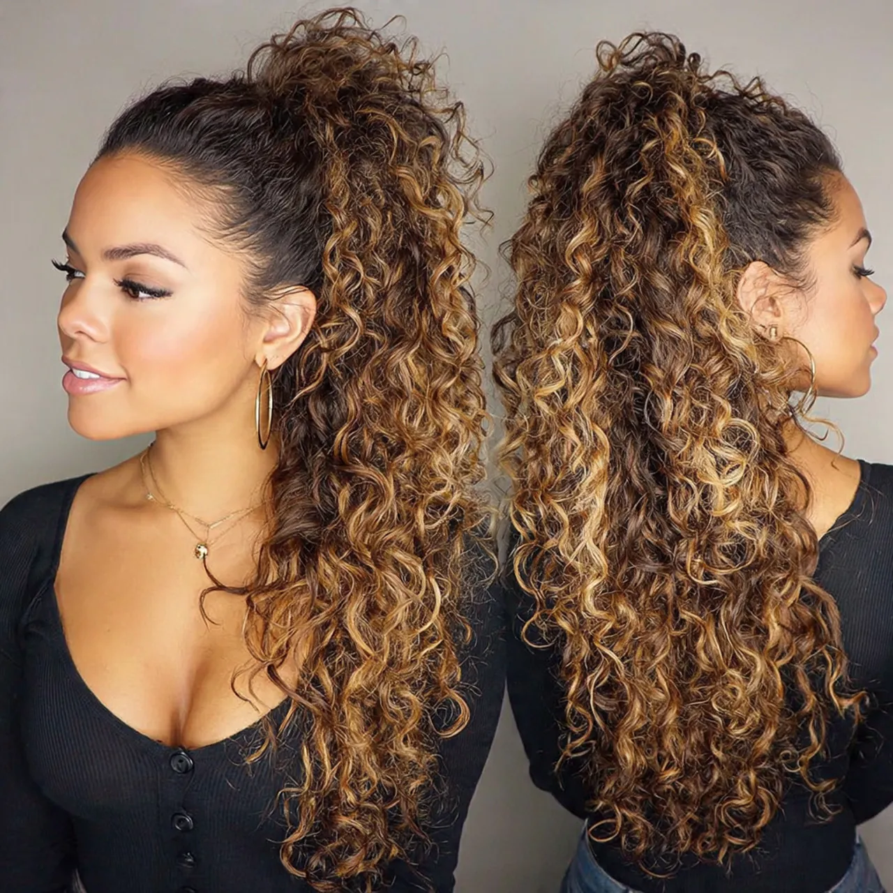 15 Trending Ponytail Hairstyles for Curly Hair: Cute & Stylish Ideas 16 curly ponytail hairstyles with highlights