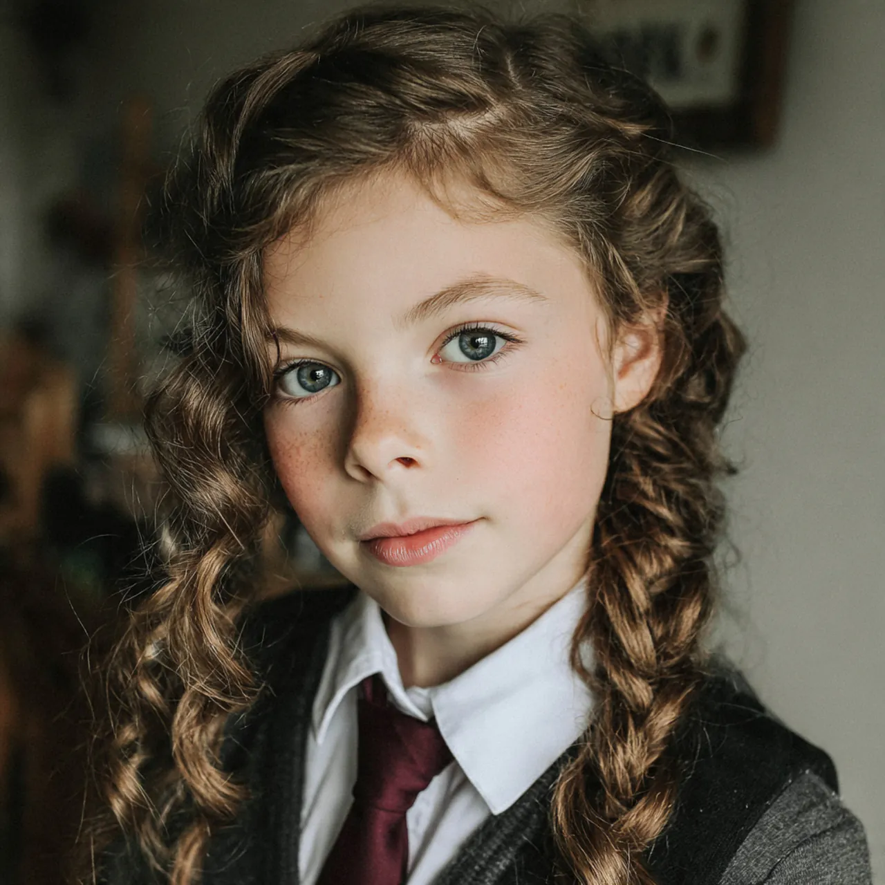 curly side braid for school