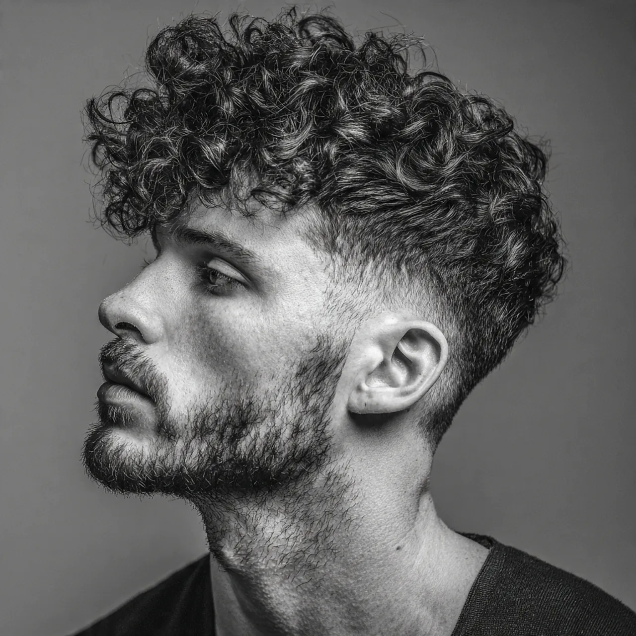 Curly Hairstyles Men: 17 Trendy Looks to Try 5 curly taper fade hairstyle for men single portrait