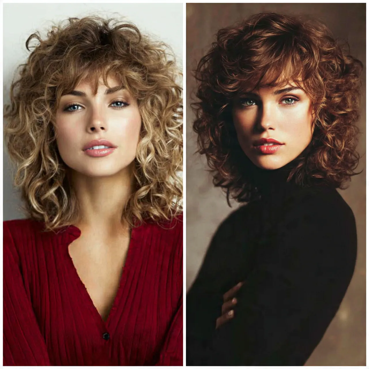 hairstyles curly hair with bangs