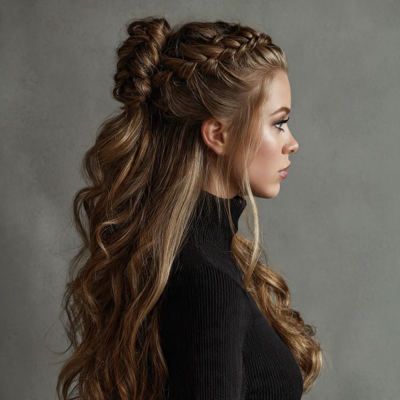 15 Trending Short Braided Hairstyles That Look Stylish & Easy 11 half up braided hairstyle elegant hair braided on