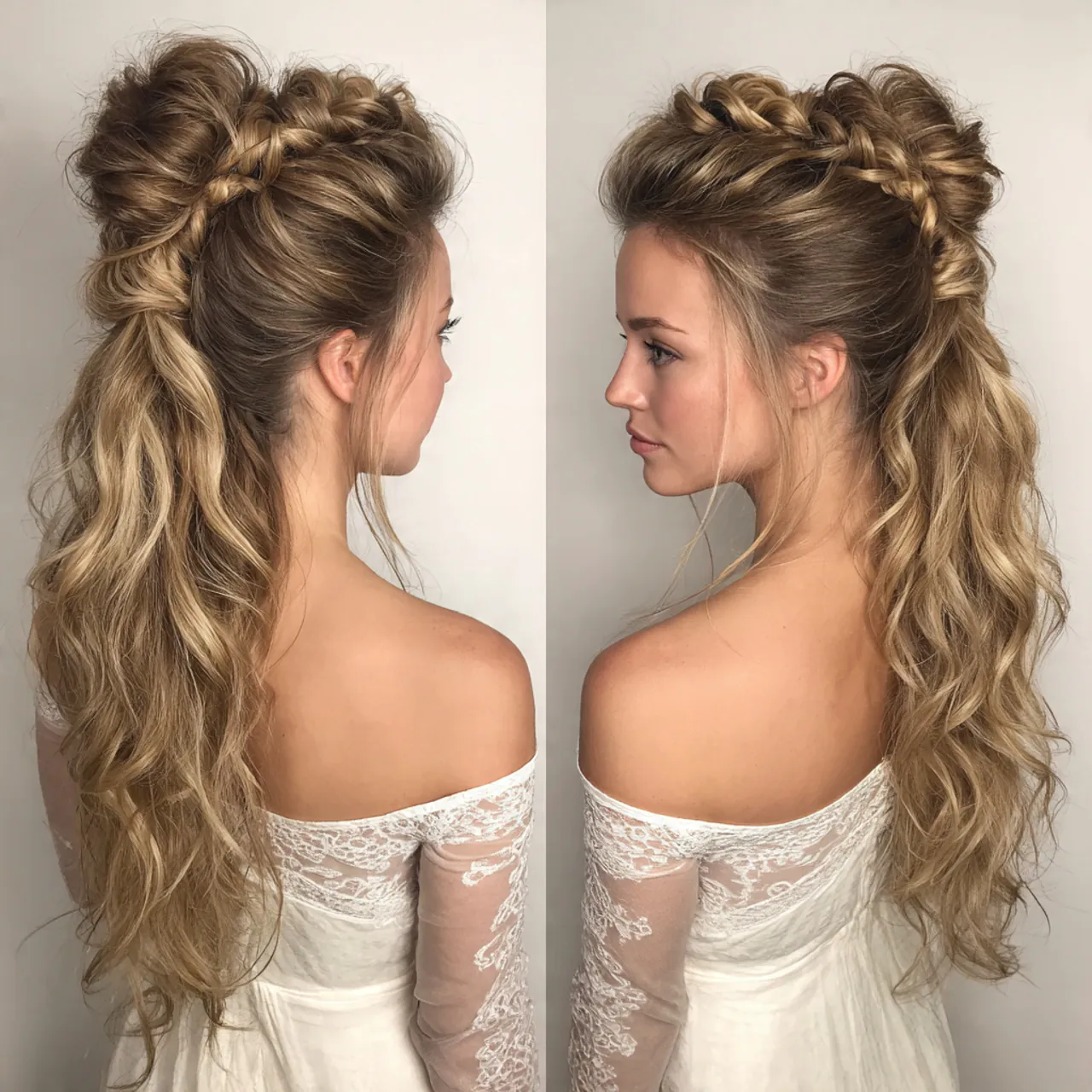 high ponytail with wrapped strand hairstyle 1