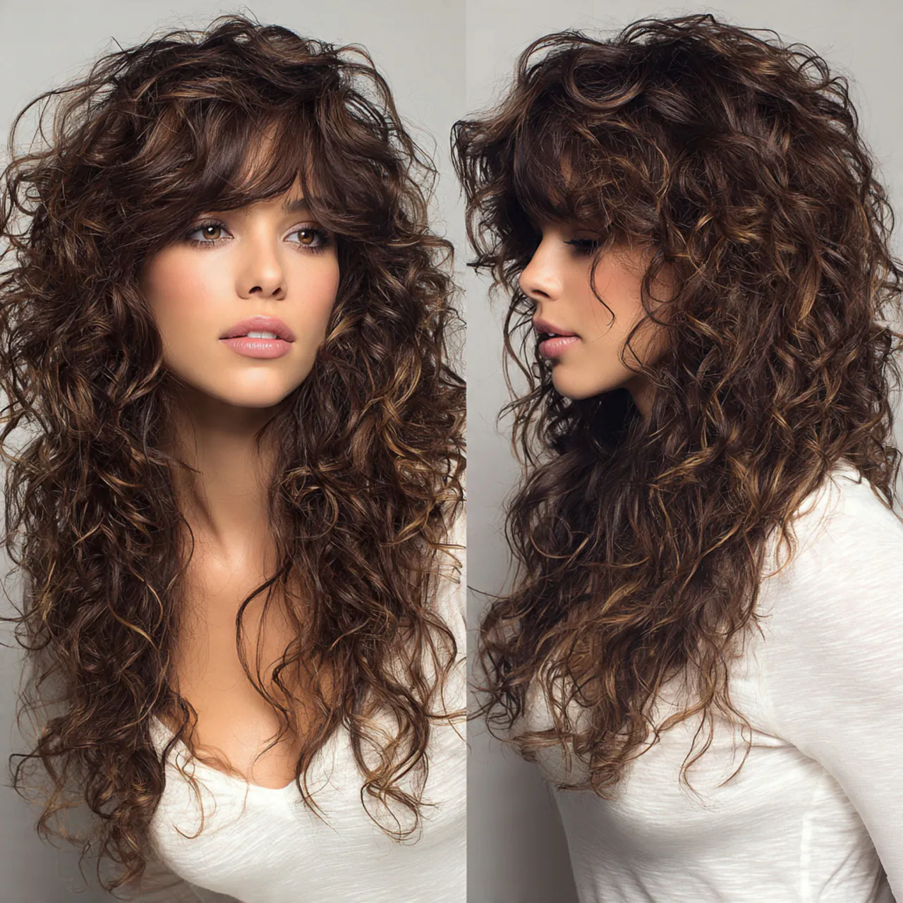 layered cut hairstyles curly hair