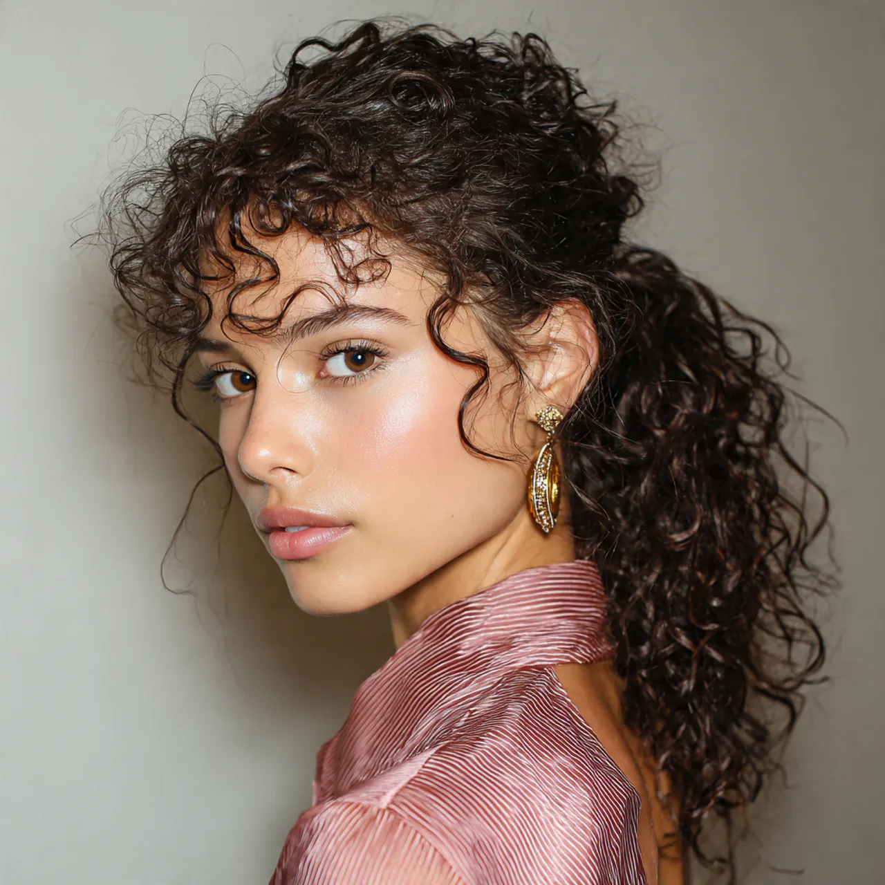 15 Trending Ponytail Hairstyles for Curly Hair: Cute & Stylish Ideas 3 low curly ponytail hairstyles
