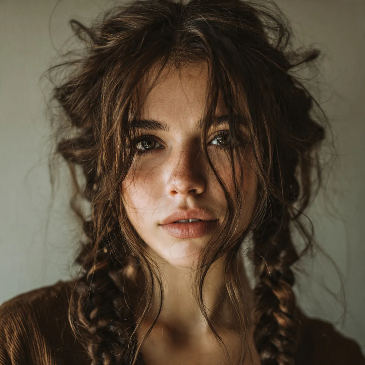 messy boho braids hairstyle on a woman loose