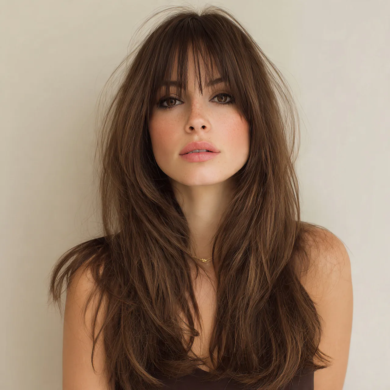 Curtain Bangs Straight Hair: 16 Sleek Style Ideas 16 messy curtain bangs with straight hairstyle modern