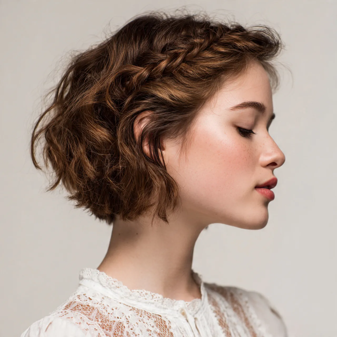 15 Trending Short Braided Hairstyles That Look Stylish & Easy 2 side braid hairstyle on short hair single photo de