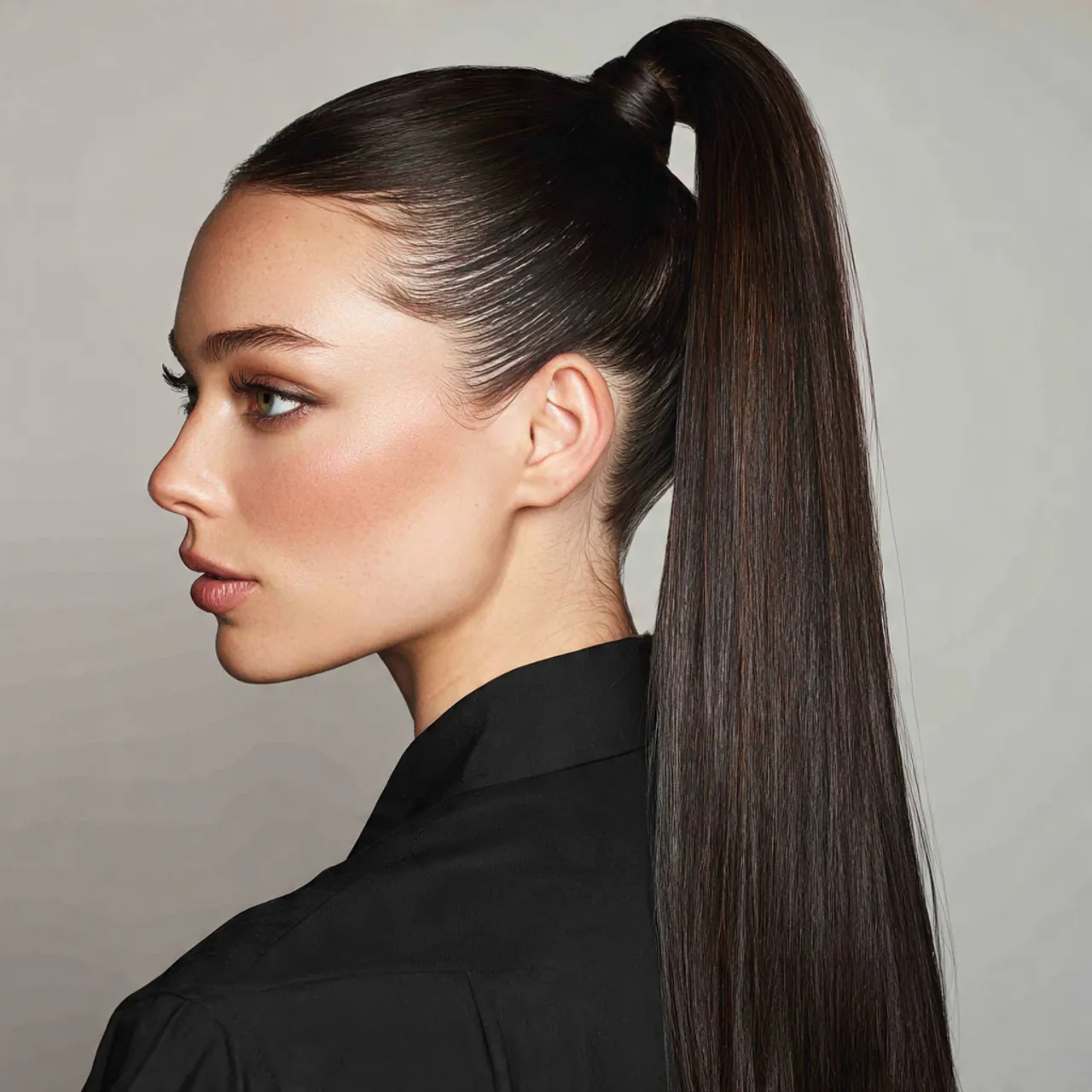 13 Cute Hairstyles for Medium Hair: Trendy & Easy Ideas 8 sleek high ponytail hairstyles 1