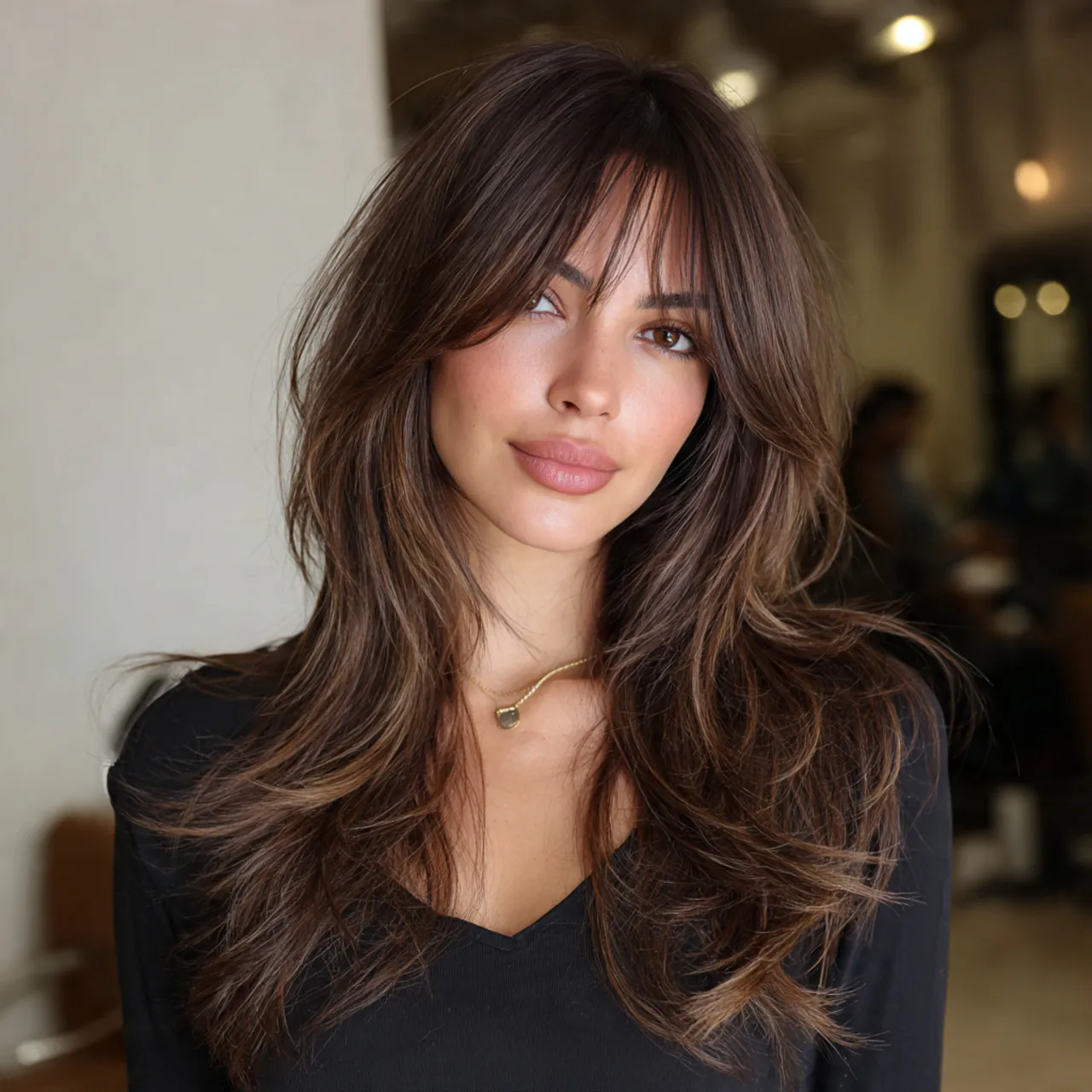Curtain Bangs Long Hair: 13 Trending Stylish Ideas to Try 2 soft layered haircurtain bangs 1