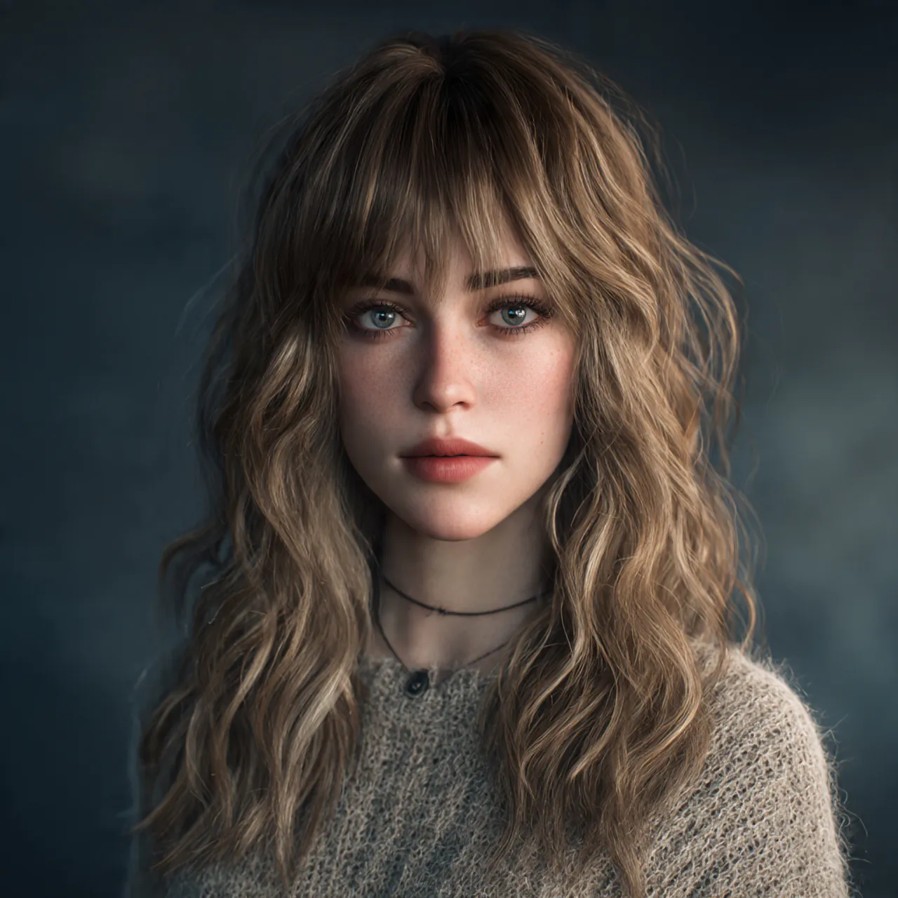 textured curtain bangs with wavy hair hairstyle be 1