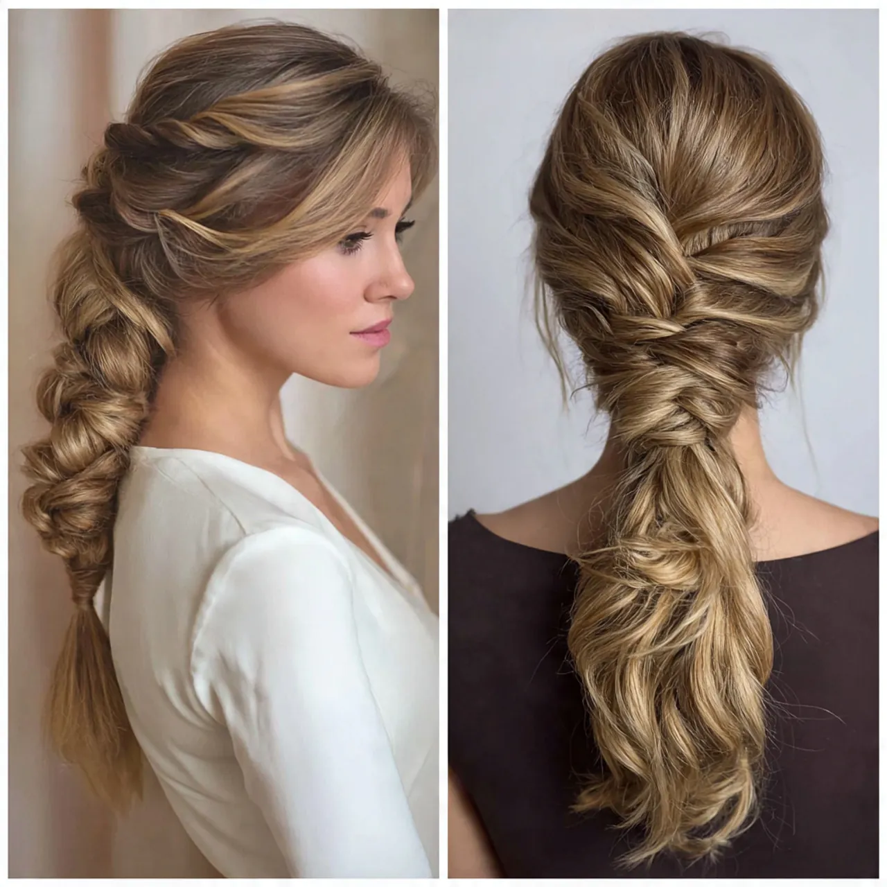 13 Cute Hairstyles for Medium Hair: Trendy & Easy Ideas 12 twisted low ponytail hairstyles 1