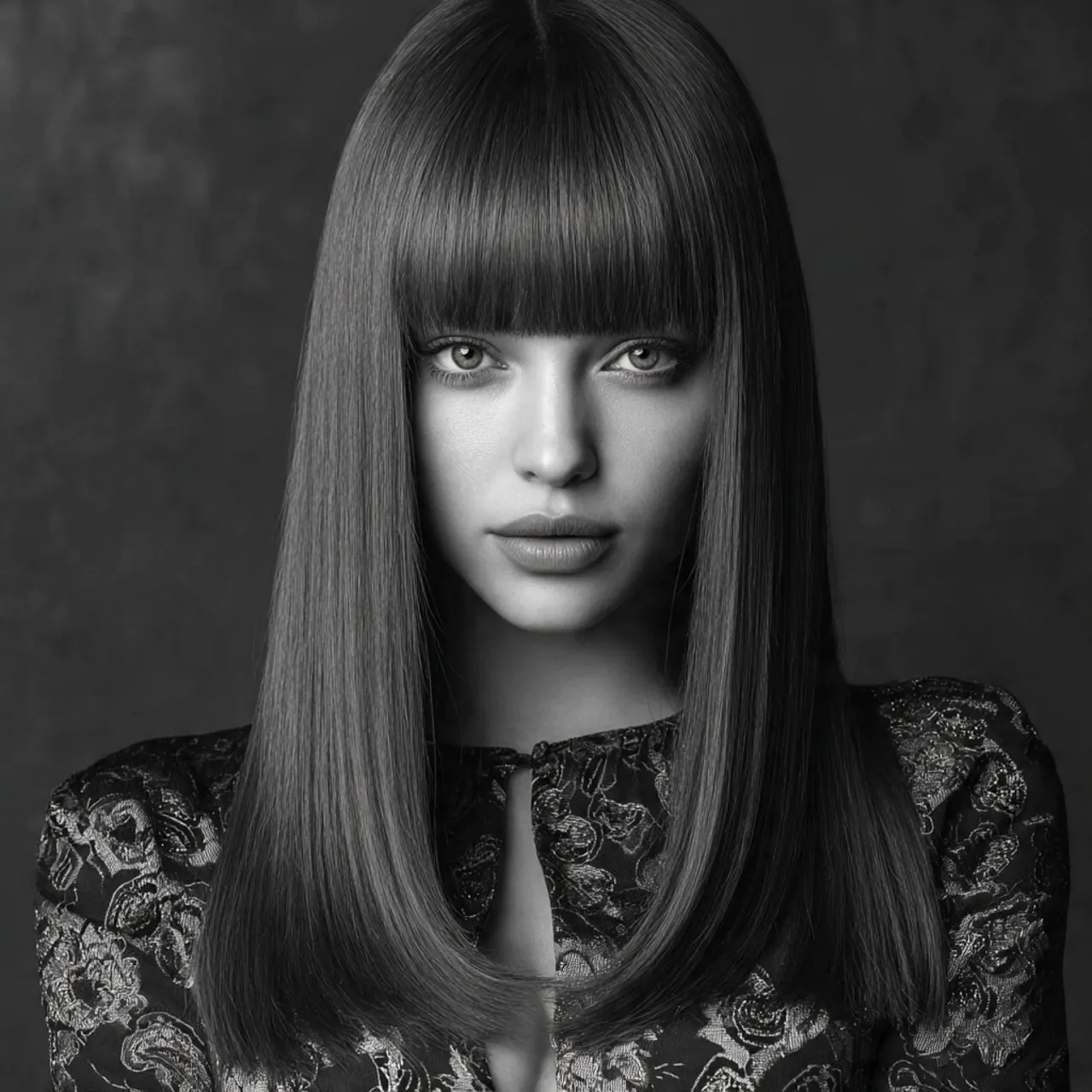 Curtain Bangs Straight Hair: 16 Sleek Style Ideas 17 ultra long curtain bangs straight hairstyle sleek