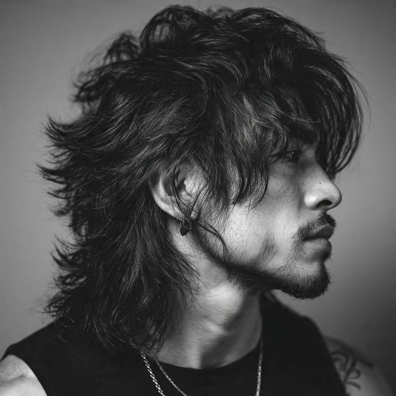 voluminous wolf cut men