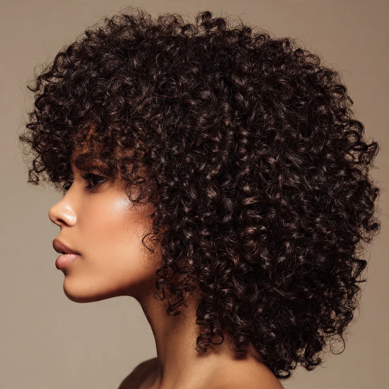 wash and go curls hairstyle on a woman single port