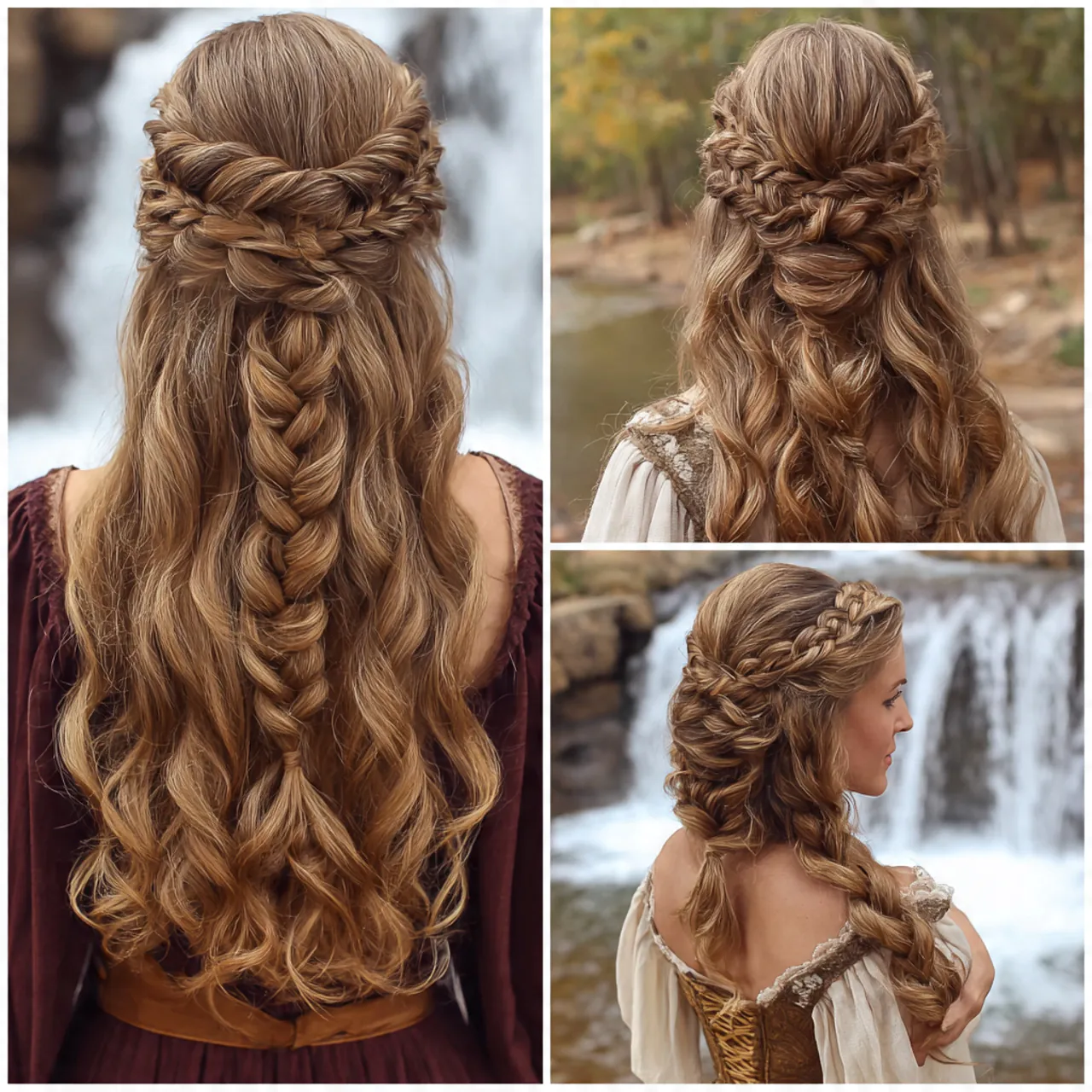 waterfall braid hairstyles