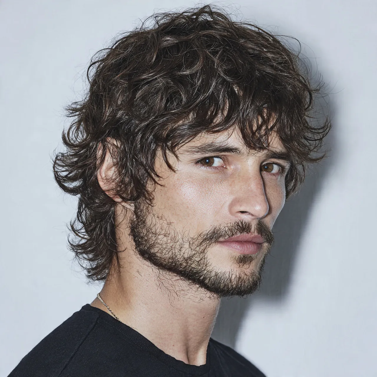 wavy wolf cut men