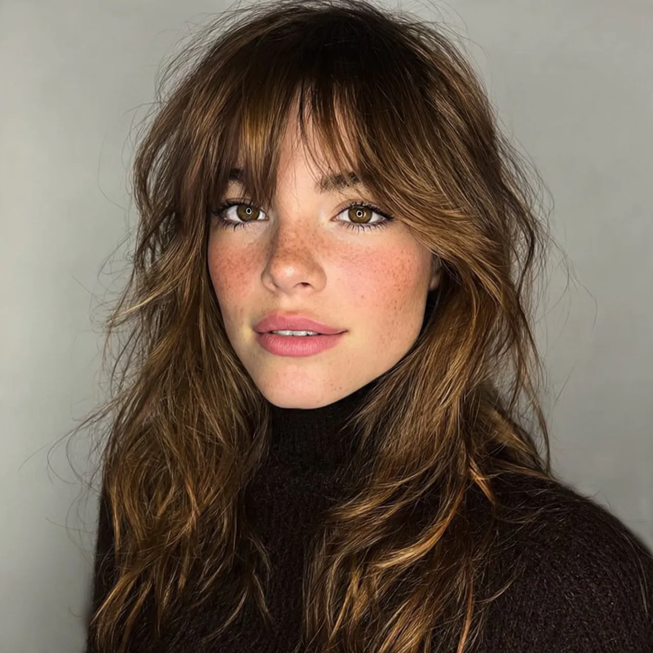 wispy hairstyle for curtain bangs