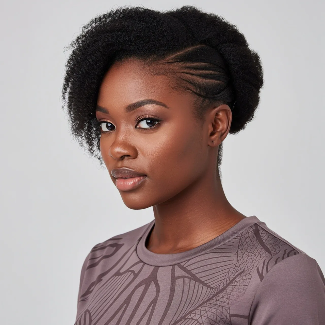 Half Up Natural Hairstyles for Short Hair