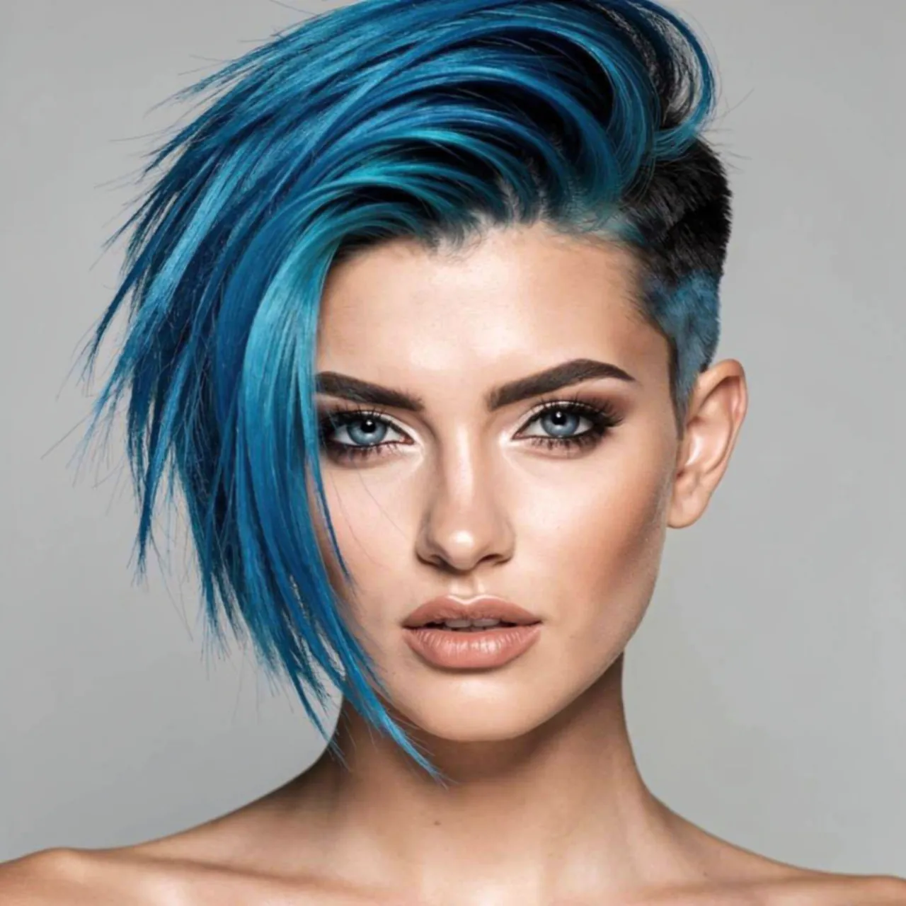 Edgy Hair Color: 13 Trending Ideas Worth Trying 8 portrait of a person with electric blue color melt