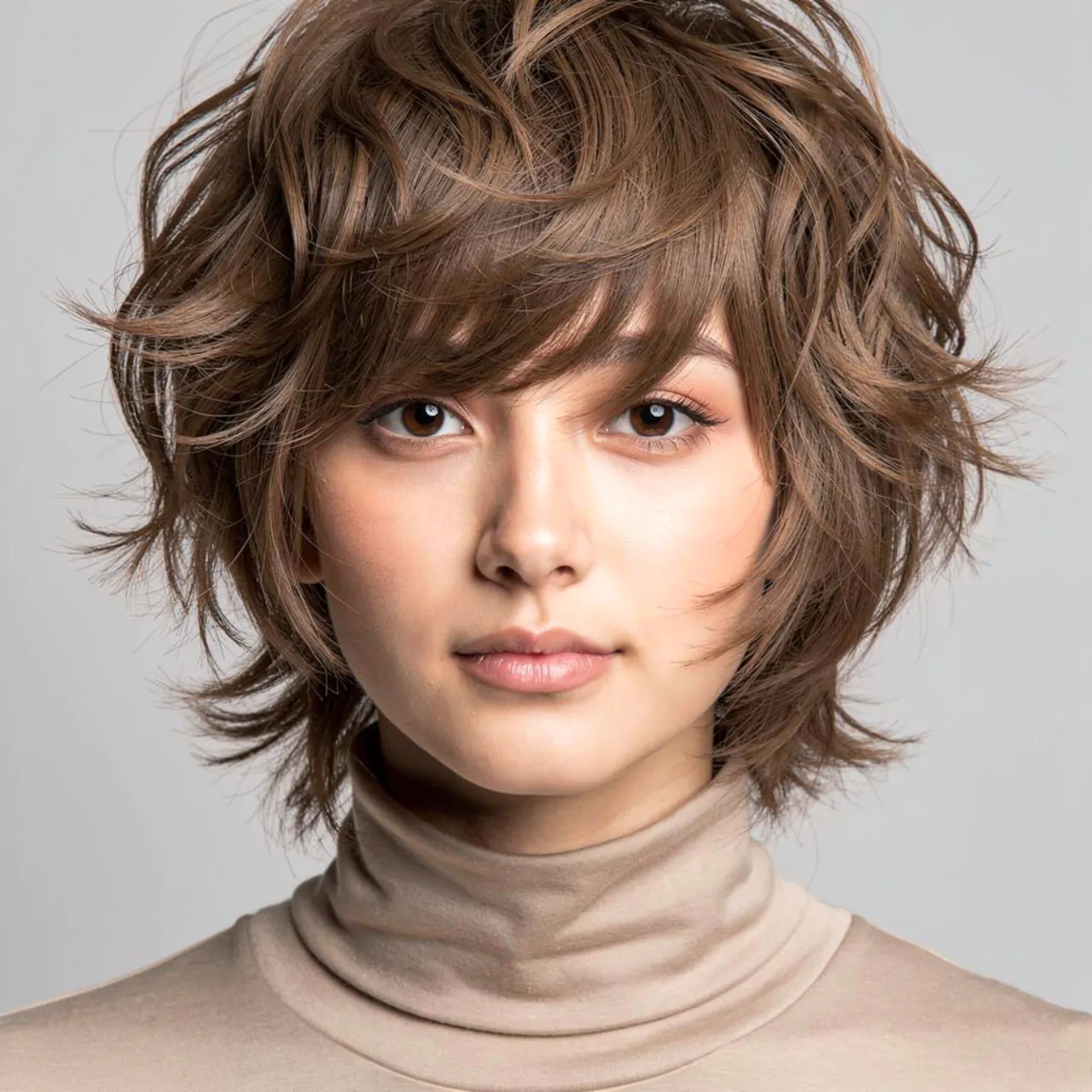 single portrait of a person with a shaggy medium w