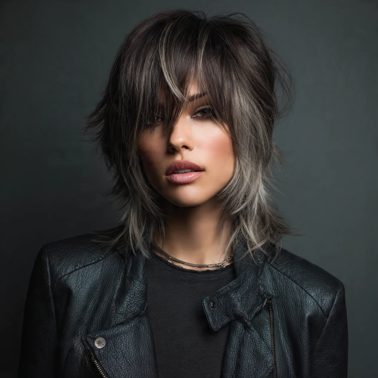 single portrait of a person with a wolf cut hairst 2