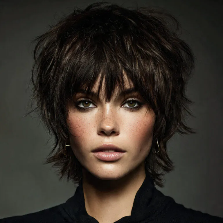 wolf cut short hair