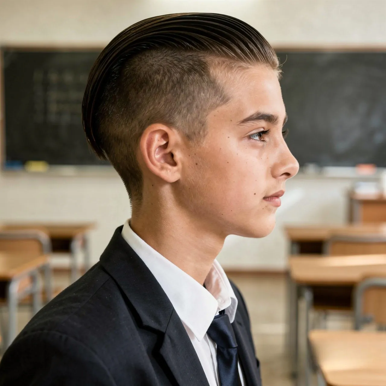 Hairstyles for Short Hair for School: 15 Trendy Ideas that You’ll Love 11 slicked back hairstyle for short hair suitable for