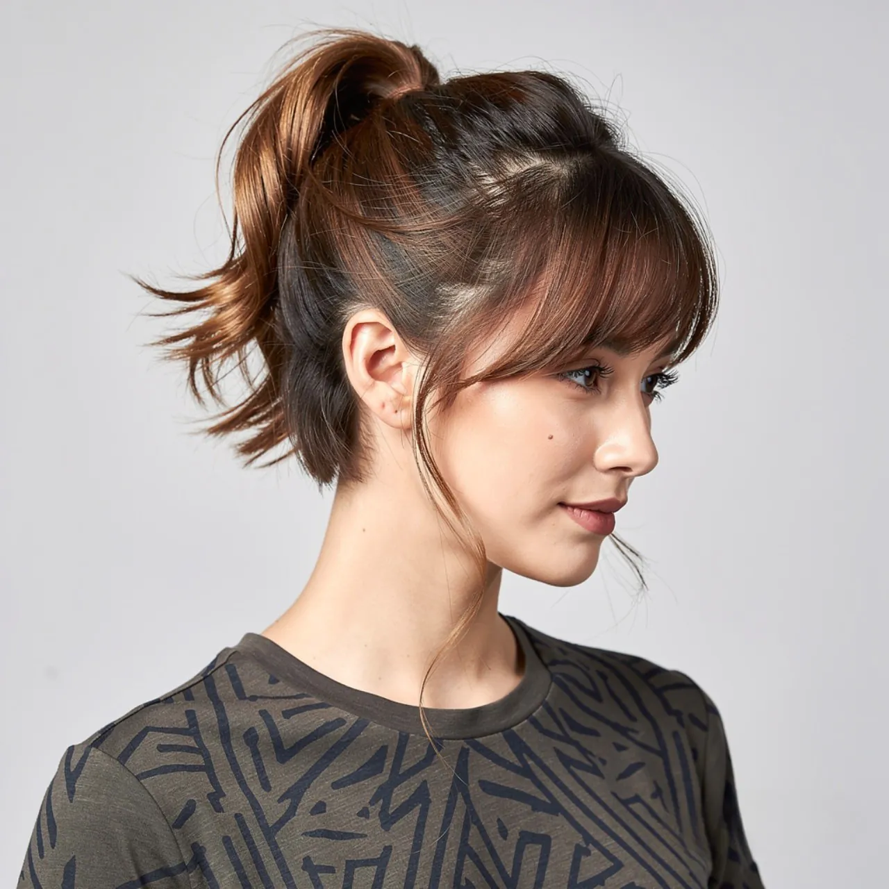 square portrait photo focusing on hair person with