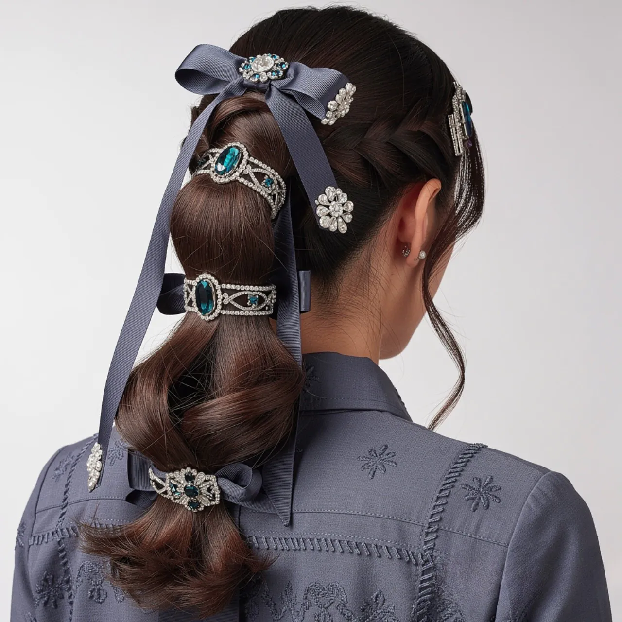 Fancy Ponytail Hairstyles: 15 Trendy Ideas that You’ll Love 14 square portrait photograph focusing on an accessor