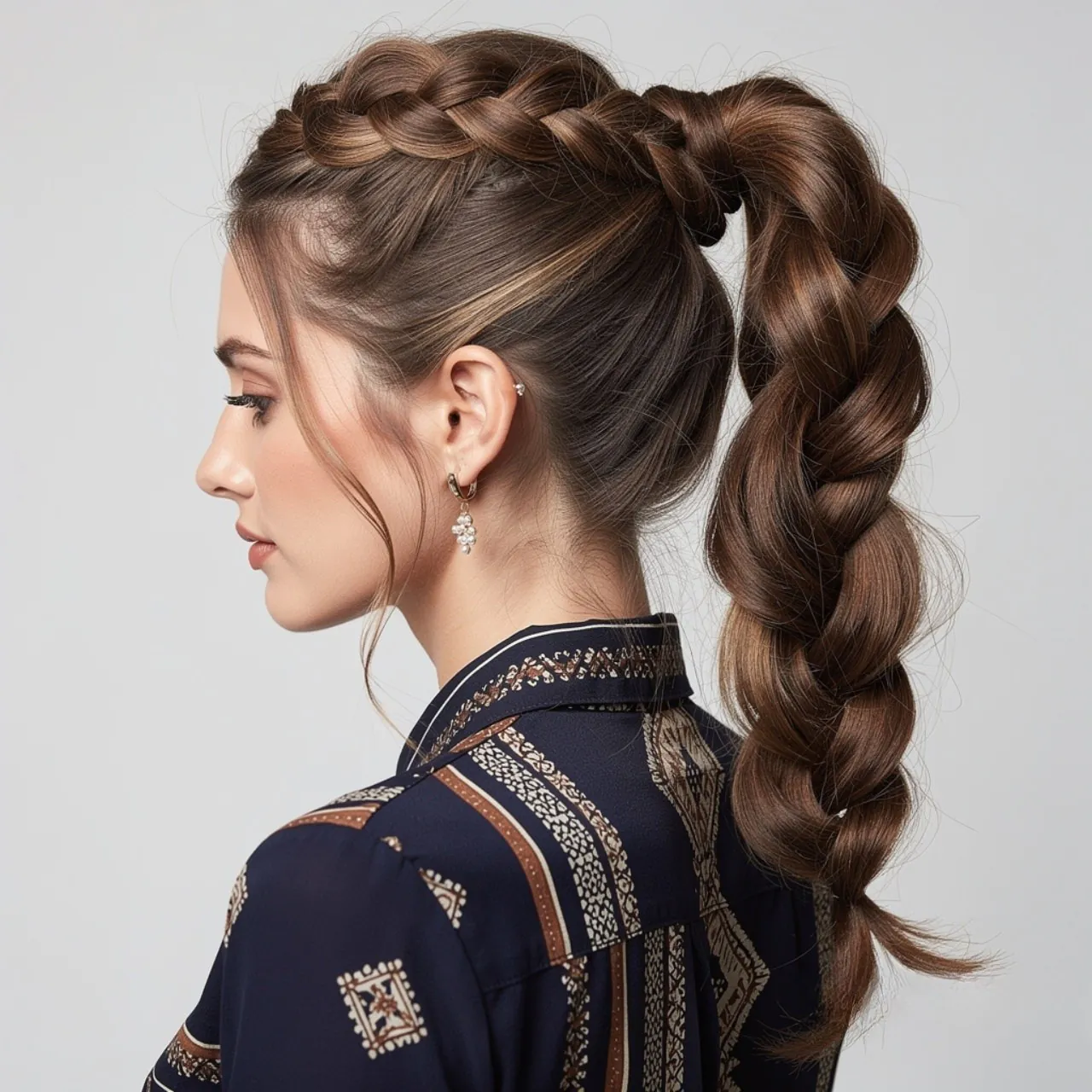 Fancy Ponytail Hairstyles: 15 Trendy Ideas that You’ll Love 5 square portrait photograph focusing on hair featur 1