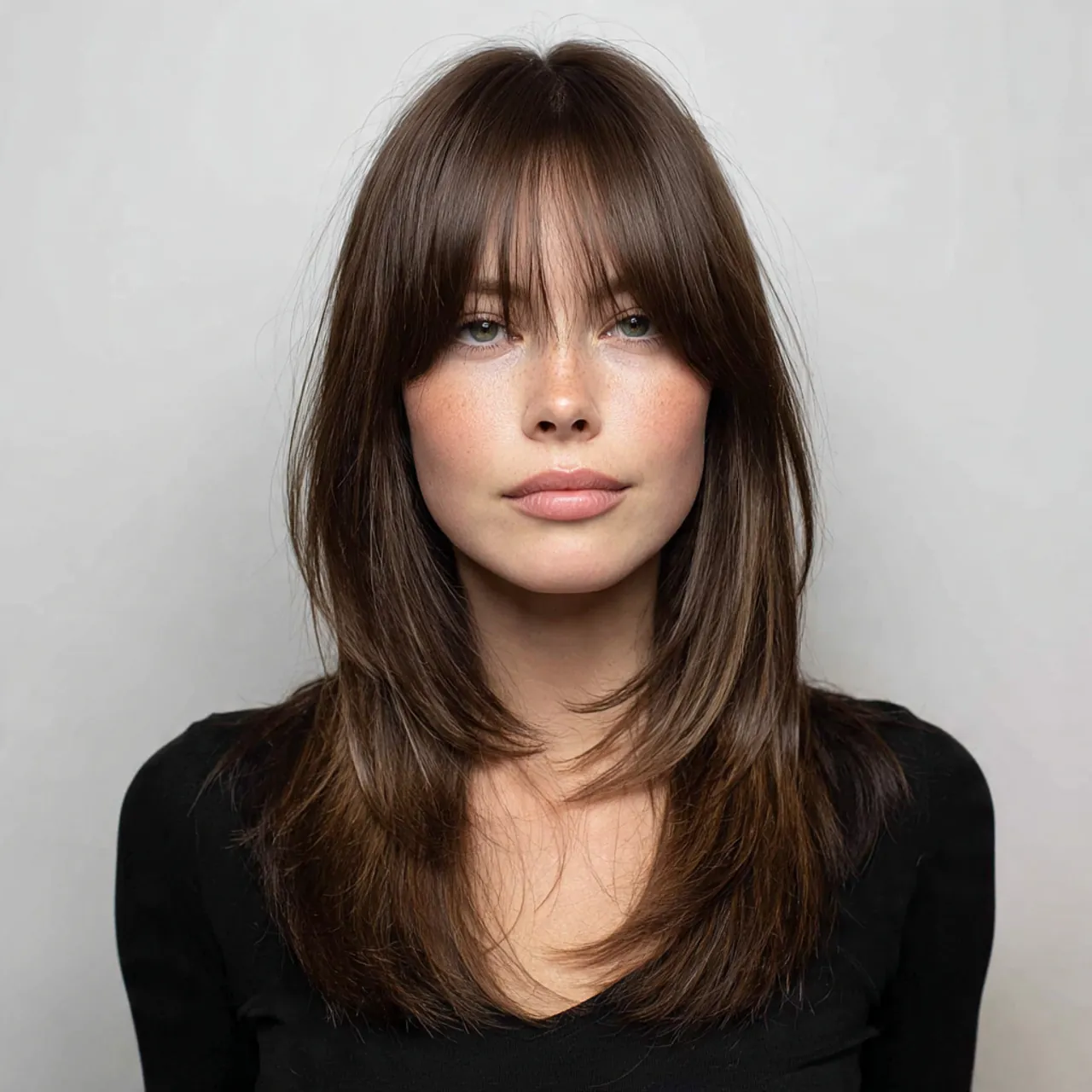 straight wolf cut hairstyle for women shoulder len 3