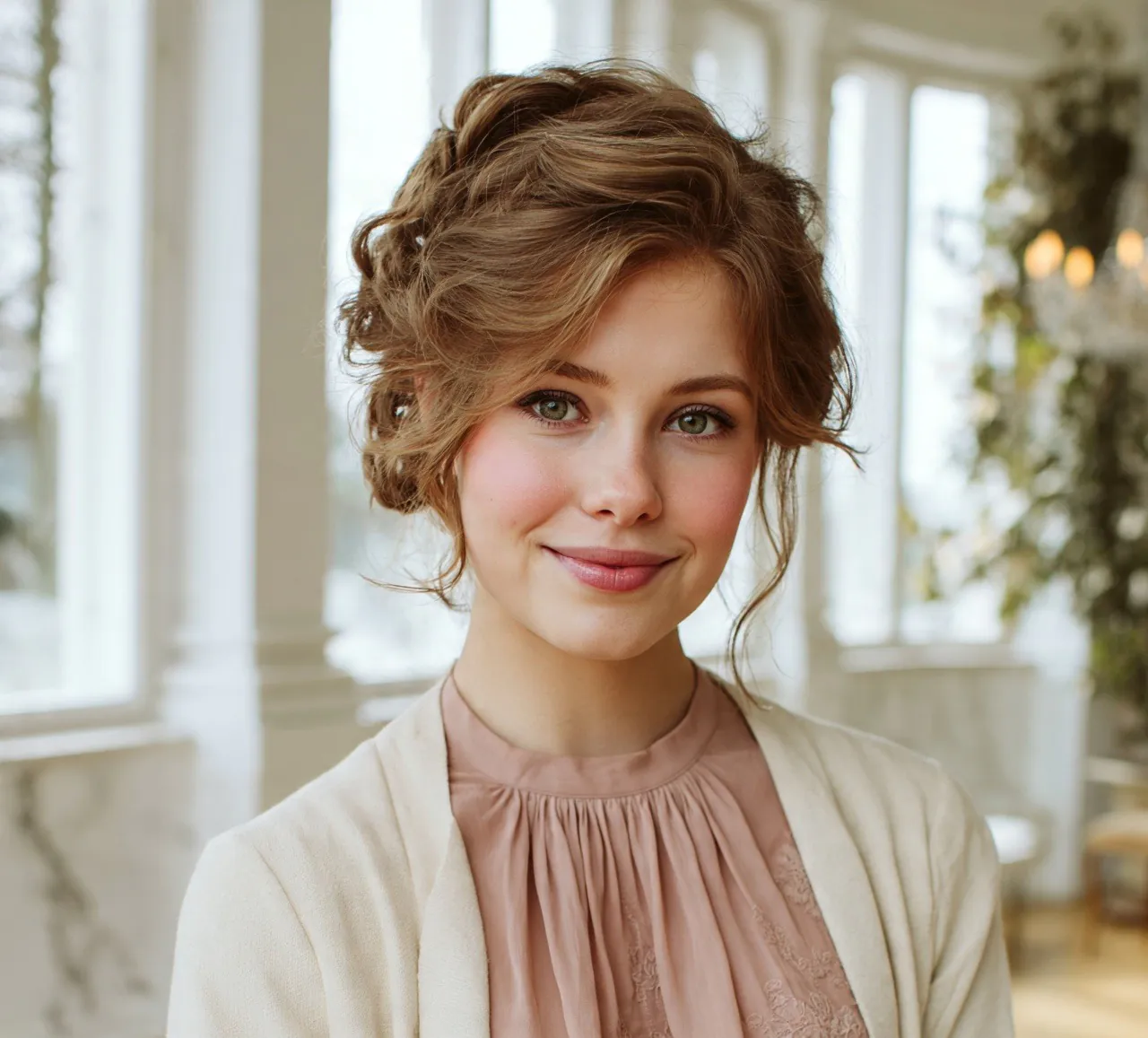 10. Romantic Wavy Updo Hairstyles